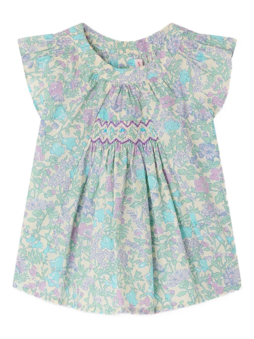 Blusa per neonata Bonpoint multicolore con stampa a fiori - Rubino Kids