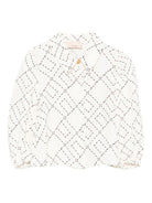 Blusa per neonata Elisabetta Franchi La Mia Bambina bianco con stampa monogramma - Rubino Kids