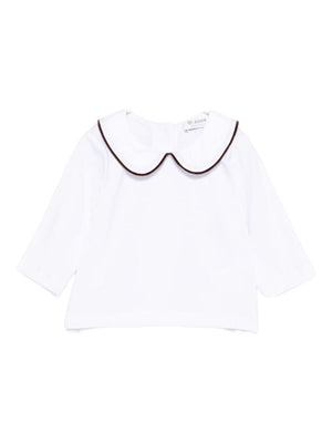Blusa per neonata Jesurum Baby bianca con colletto alla Peter Pan