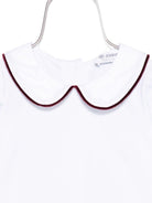 Blusa per neonata Jesurum Baby bianca con colletto con dettaglio rosso - Rubino Kids