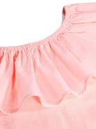 Blusa Reca per bambina Molo rosa con ruches - Rubino Kids