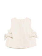 Blusa Veeri per bambina Donsje beige con dettaglio fiocchi - Rubino Kids