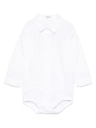 Body in voile di cotone per neonata Il Gufo bianco con logo sul petto - Rubino Kids