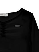 Body per bambina Monnalisa nero con scollo ampio - Rubino Kids