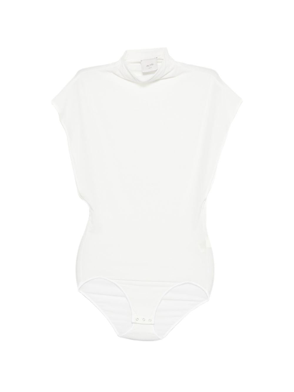 Body per donna Alysi bianco con collo alto - Rubino Kids