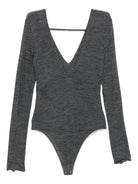 Body per donna ALYSI grigio con scollo a V - Rubino Kids