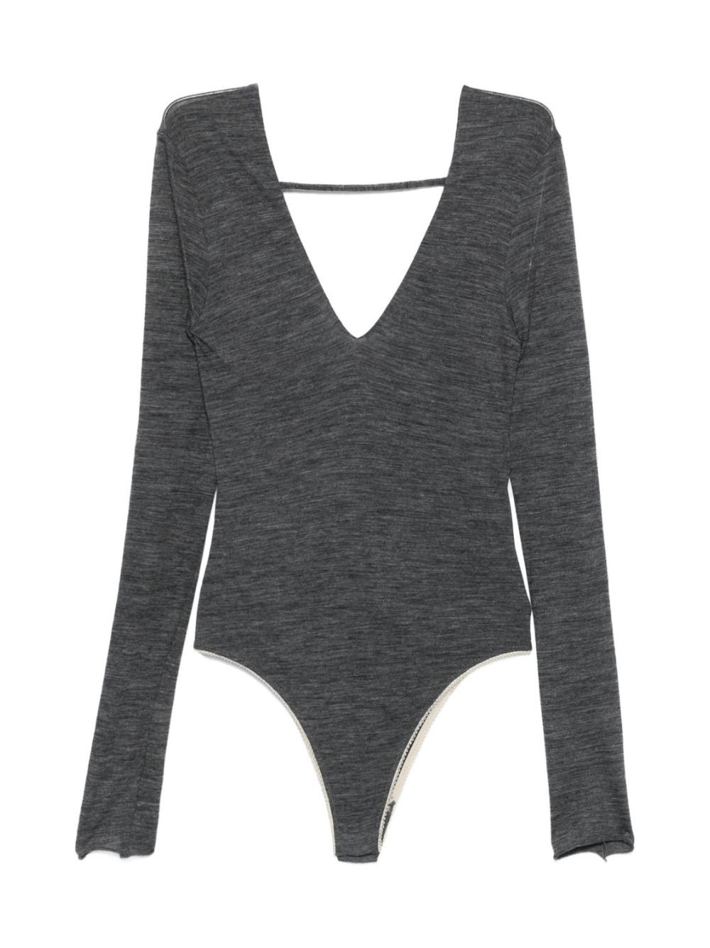 Body per donna ALYSI grigio con scollo a V - Rubino Kids