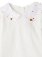 Body per neonata Bonpoint bianco con colletto ricamato - Rubino Kids