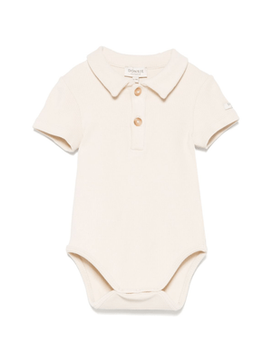 Donsje Moli beige baby bodysuit with polo collar