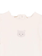 Body per neonata Donsje Nowie beige con motivo con ricamo - Rubino Kids