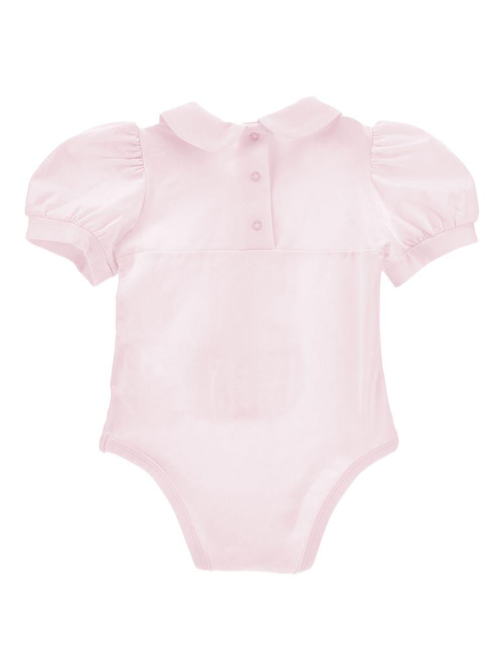 Body per neonata Monnalisa rosa con dettaglio ruches - Rubino Kids