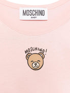 Body per neonata Moschino Kids rosa con stampa Teddy Bear - Rubino Kids