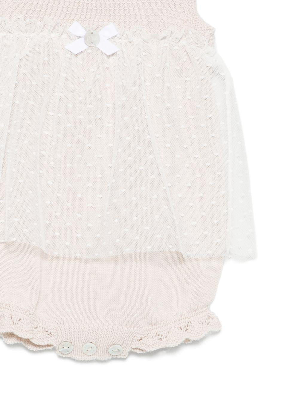 Body per neonata Paz Rodriguez beige con motivo a pois - Rubino Kids