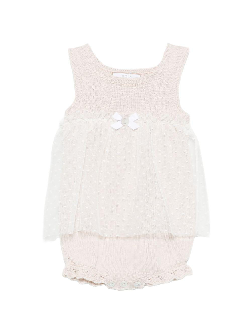 Body per neonata Paz Rodriguez beige con motivo a pois - Rubino Kids
