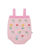 Body per neonata Stella McCartney Kids rosa con ricamo fiori - Rubino Kids
