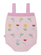 Body per neonata Stella McCartney Kids rosa con ricamo fiori - Rubino Kids