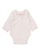 Body per neonata Tartine Et Chocolat bianco con ricamo a fiori - Rubino Kids