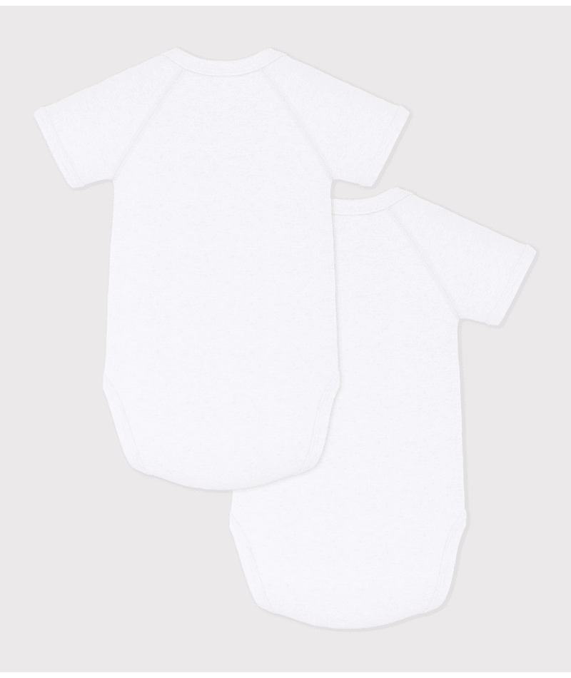 Body per neonati Petit Bateau bianco con manica corta - Rubino Kids