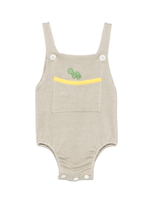 Gensami kids beige baby bodysuit with applique