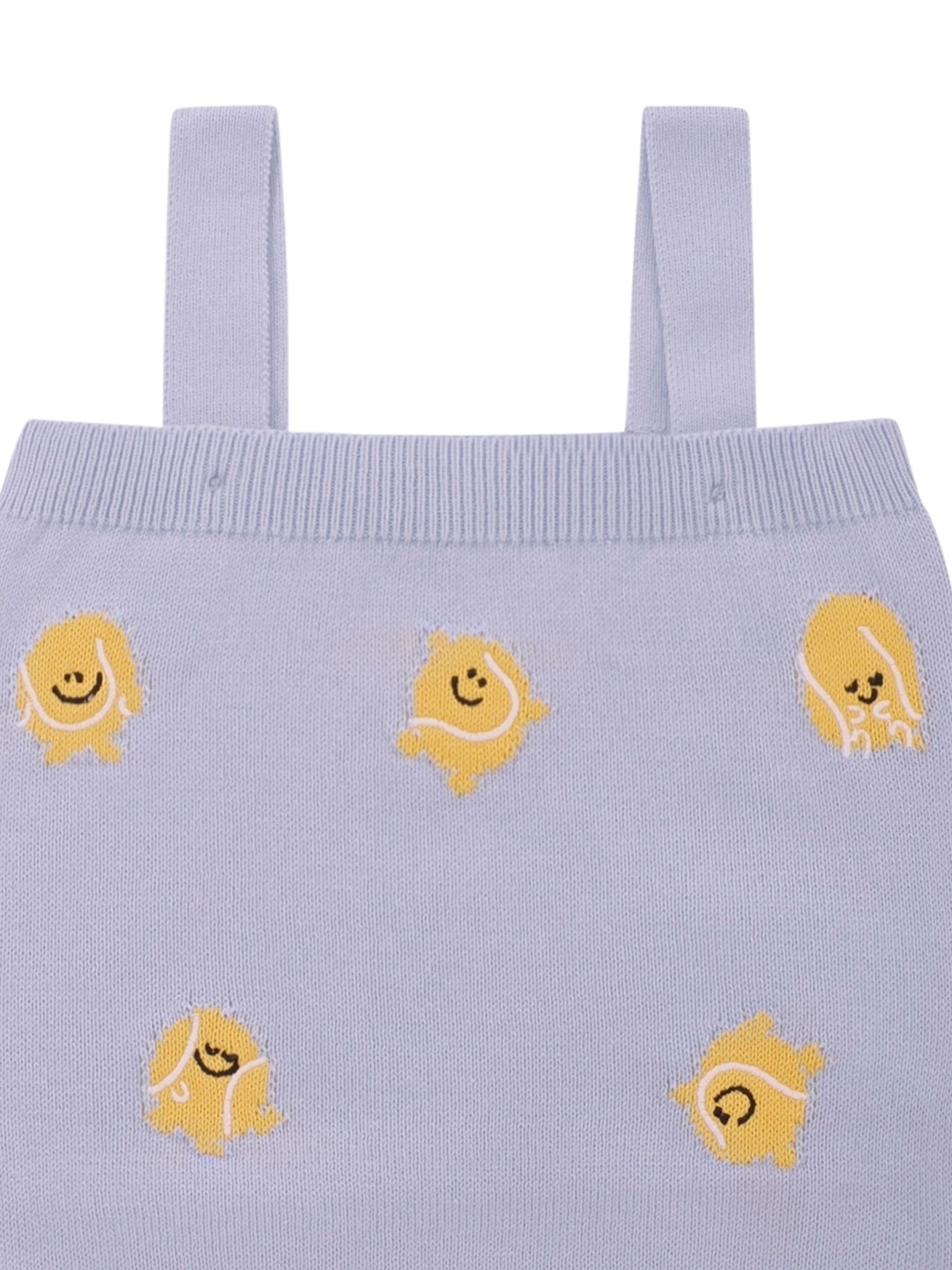 Body per neonato Stella McCartney Kids azzurro con ricamo palline da tennis - Rubino Kids