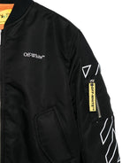 Bomber per bambino Off - White Kids nero con maniche con freccia - Rubino Kids