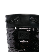 Borsa a secchiello per bambina DKNY Kids nera con paillettes - Rubino Kids