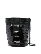 Borsa a secchiello per bambina DKNY Kids nera con paillettes - Rubino Kids