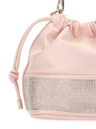 Borsa a secchiello per bambina Monnalisa rosa con manico in strass - Rubino Kids