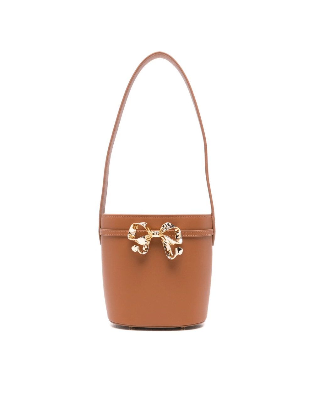 Borsa a secchiello per bambina Self - Portrait Kids marrone con tracolla singola - Rubino Kids