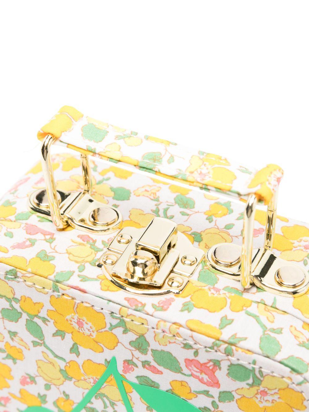 Borsa a spalla a fiori per bambina Bonpoint giallo con tracolla regolabile - Rubino Kids