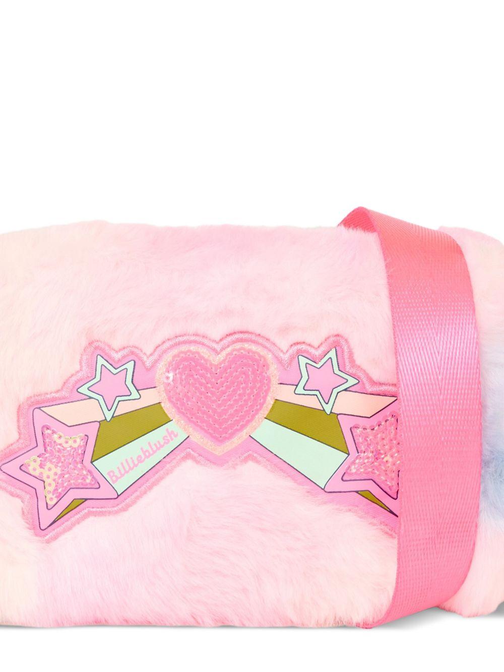 Borsa a spalla per bambina Billieblush rosa con motivo arcobaleno a cuore - Rubino Kids