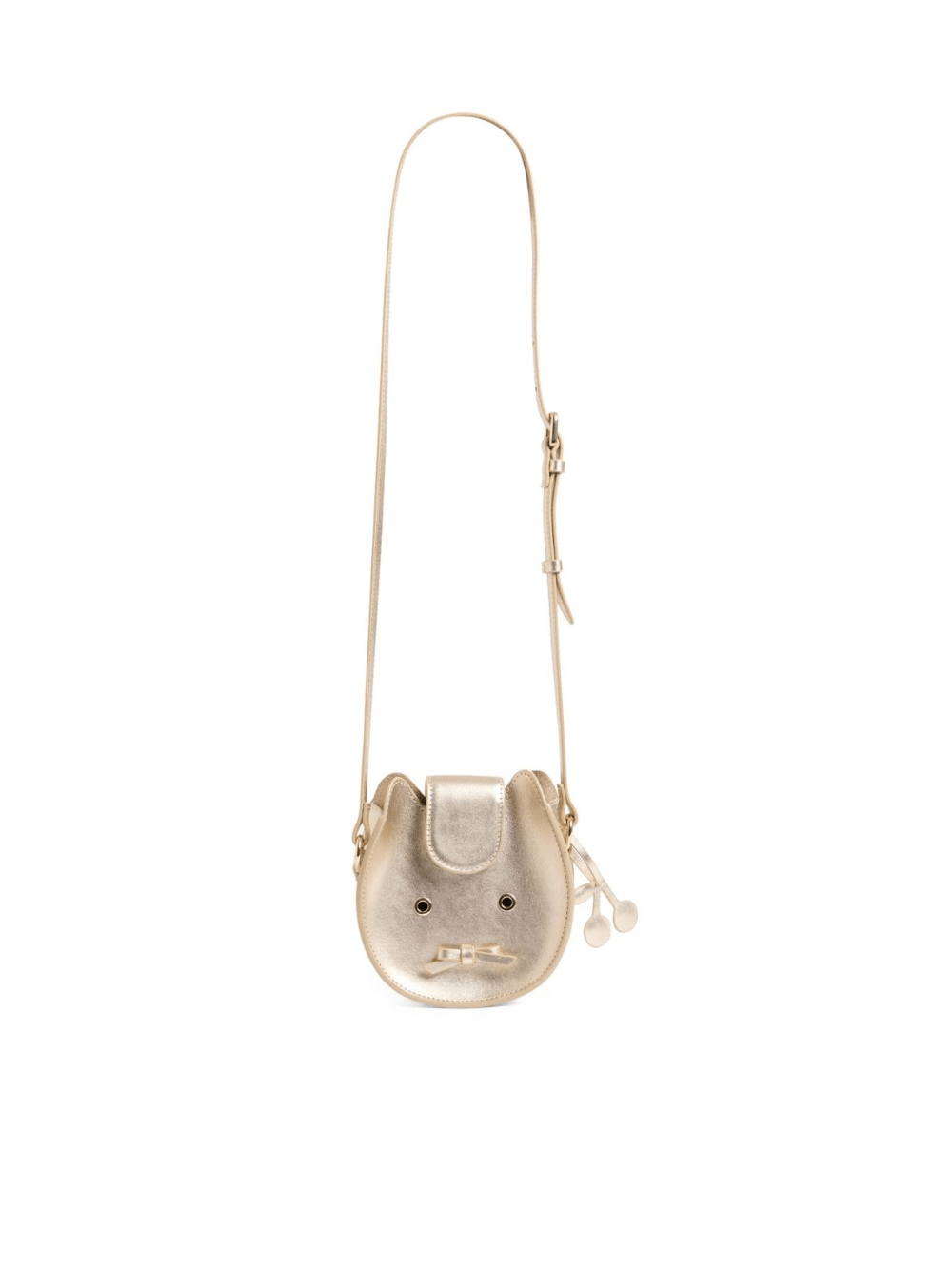Borsa a spalla per bambina Bonpoint Jura color oro con fiocco - Rubino Kids