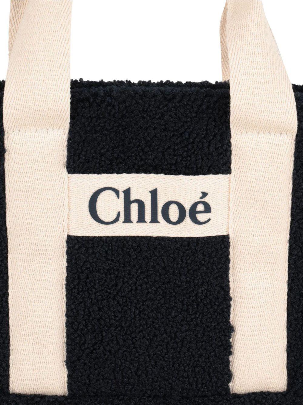 Borsa a spalla per bambina Chloé Kids nera Teddy - Rubino Kids