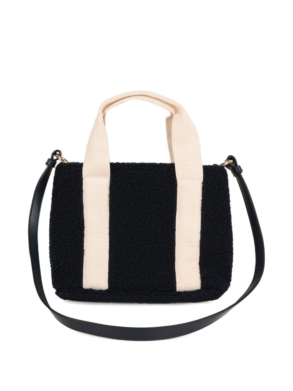 Borsa a spalla per bambina Chloé Kids nera Teddy - Rubino Kids