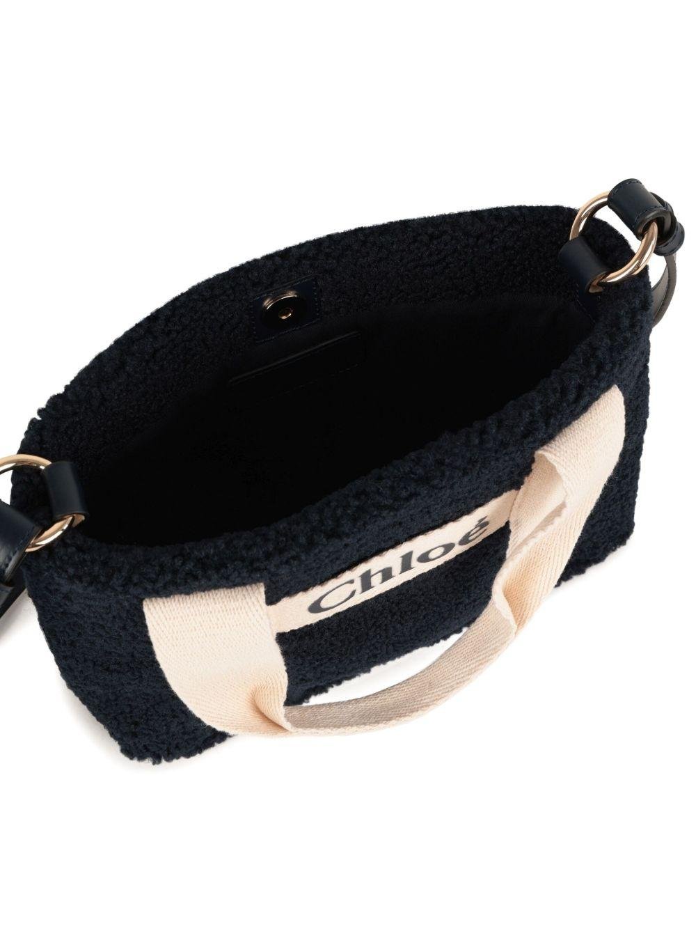 Borsa a spalla per bambina Chloé Kids nera Teddy - Rubino Kids