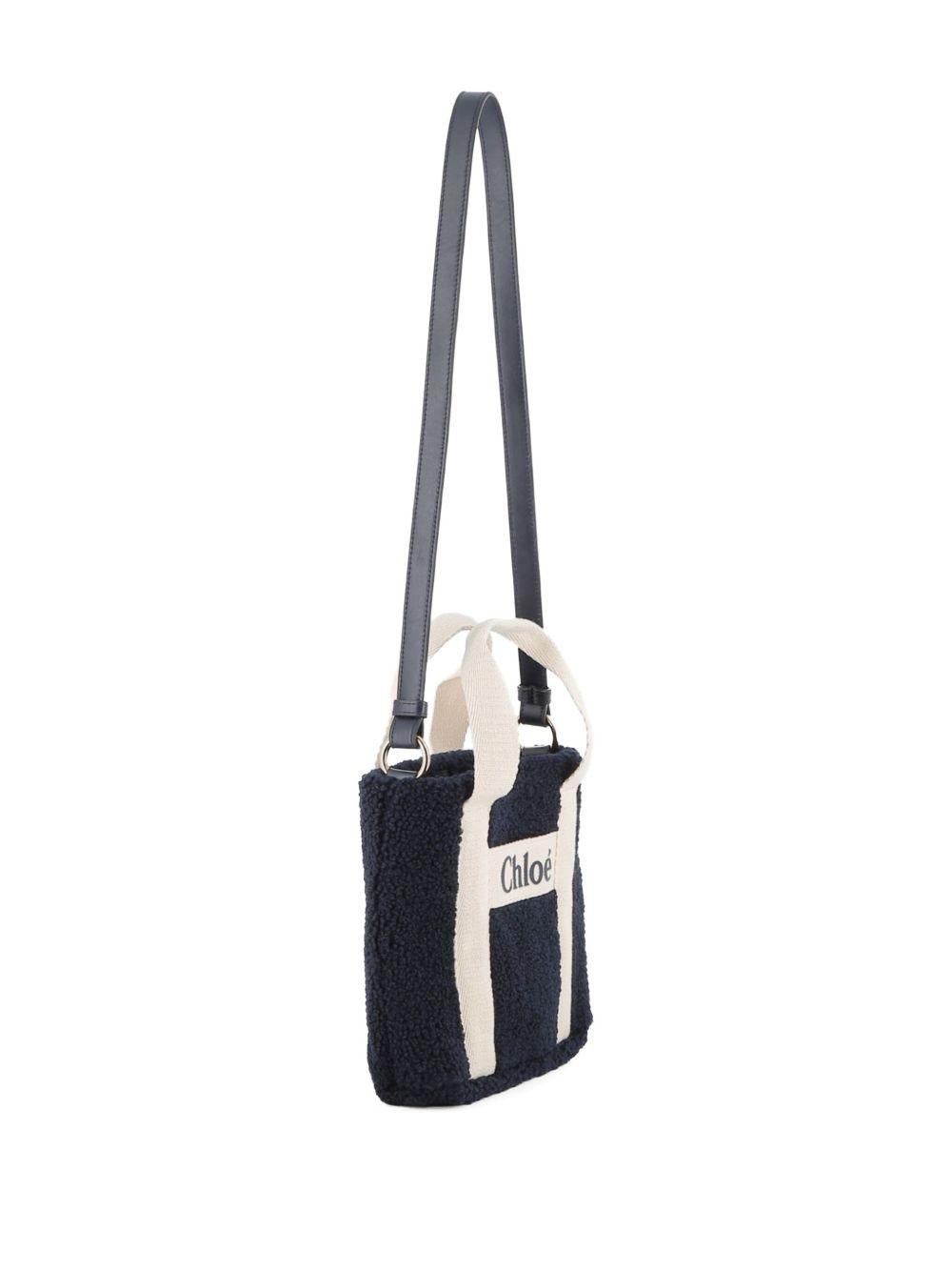 Borsa a spalla per bambina Chloé Kids nera Teddy - Rubino Kids