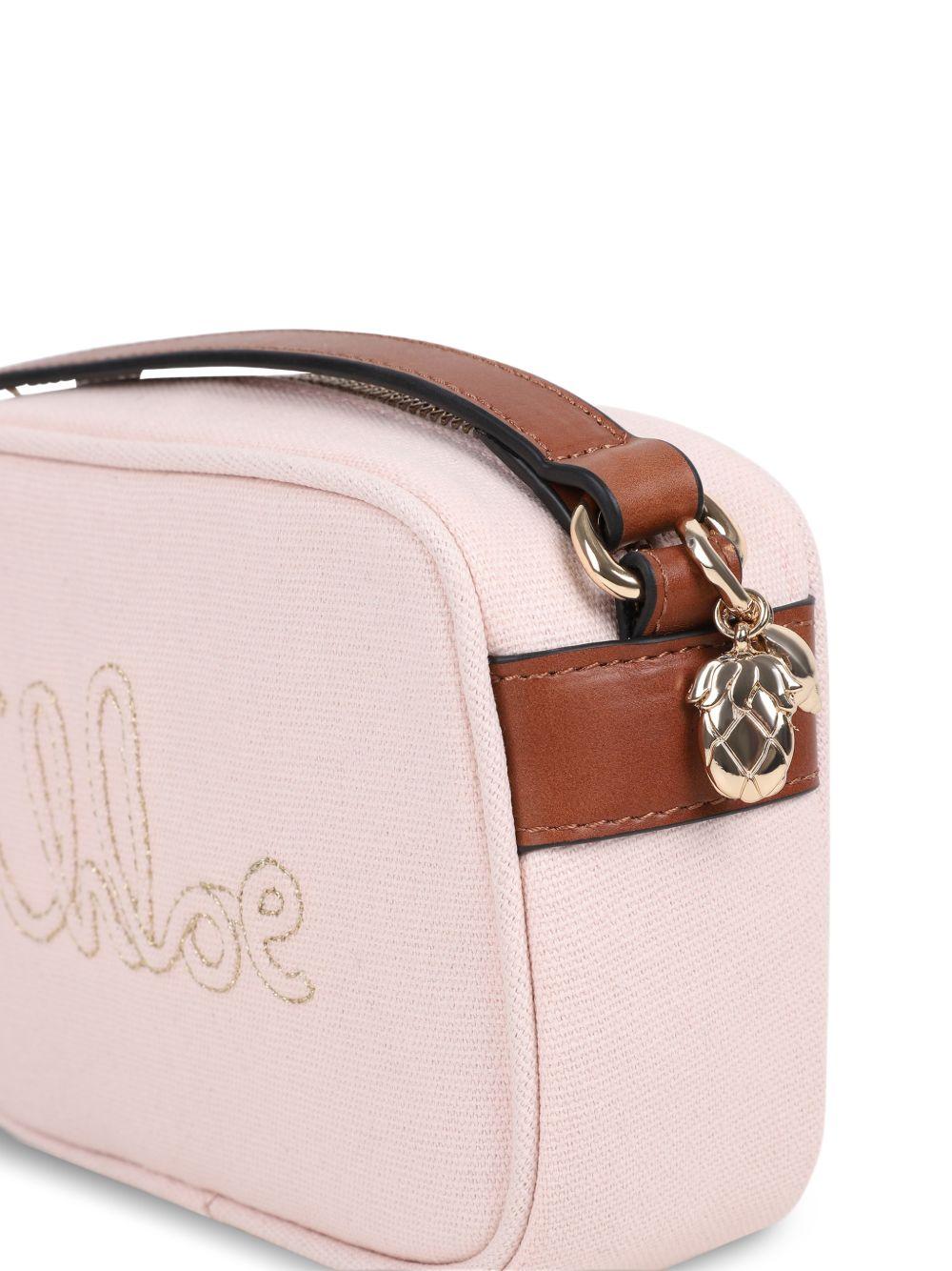 Borsa a spalla per bambina Chloé Kids rosa con ricamo - Rubino Kids