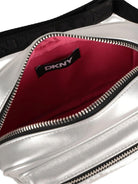 Borsa a spalla per bambina Dkny Kids argentata con tracolla regolabile - Rubino Kids