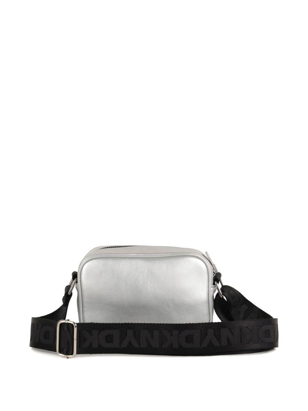 Borsa a spalla per bambina Dkny Kids argentata con tracolla regolabile - Rubino Kids