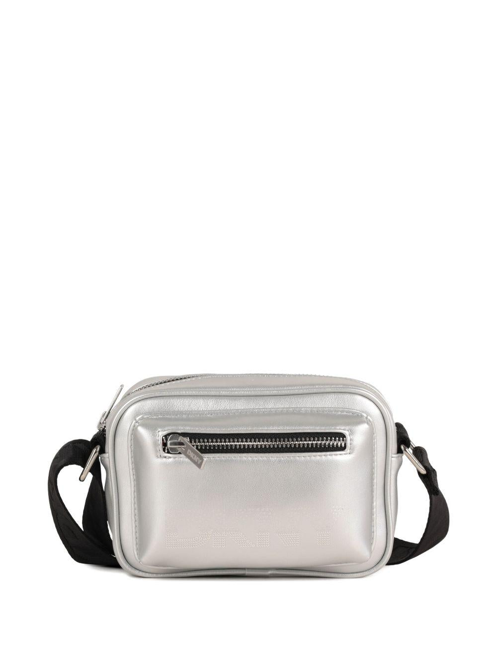 Borsa a spalla per bambina Dkny Kids argentata con tracolla regolabile - Rubino Kids