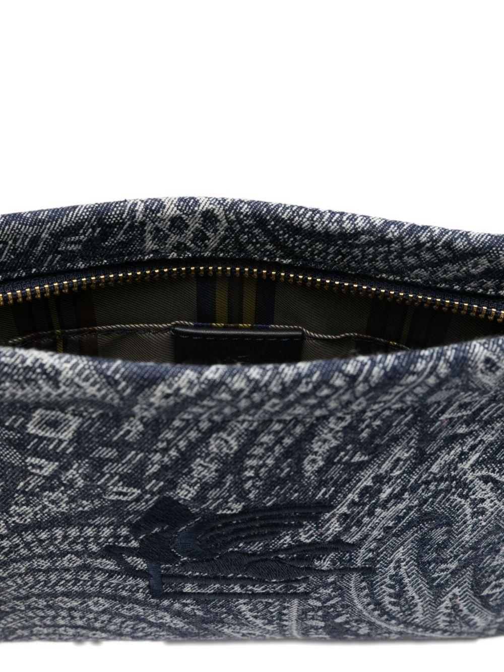 Borsa a spalla per bambina ETRO Kids blu con stampa paisley - Rubino Kids