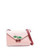 Borsa a spalla per bambina Konges Sløjd Love Letter rosa con motivo ciliegie - Rubino Kids