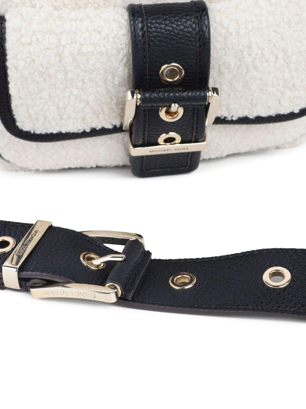 Borsa a spalla per bambina Michael Kors Kids beige con fibbia - Rubino Kids