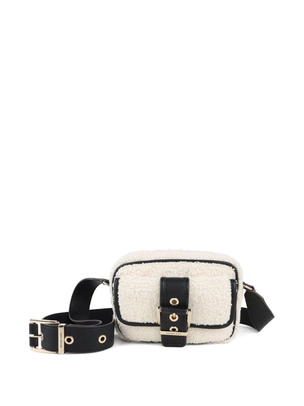 Borsa a spalla per bambina Michael Kors Kids beige con fibbia - Rubino Kids