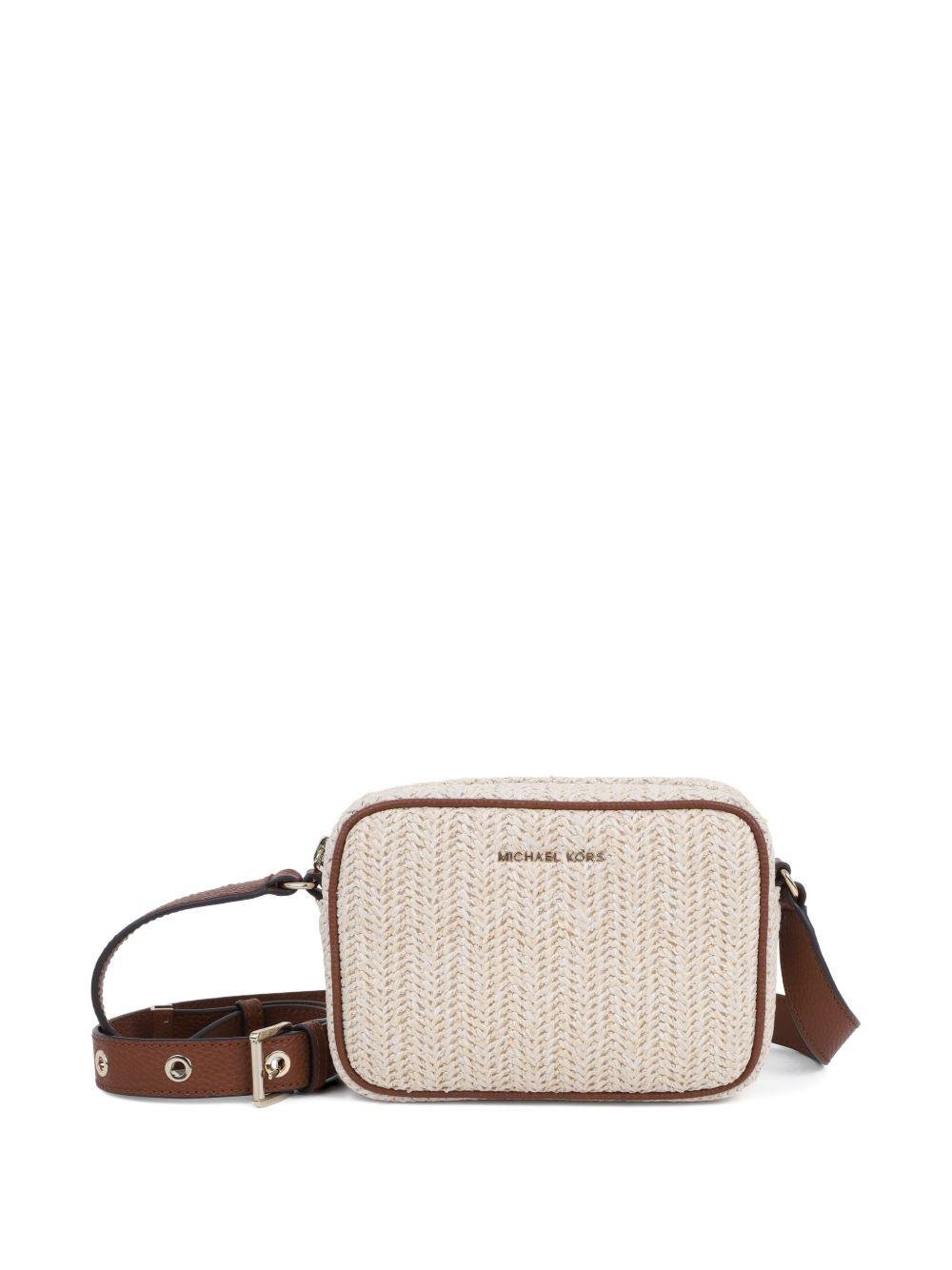 Borsa a spalla per bambina Michael Kors Kids beige con motivo intrecciato - Rubino Kids
