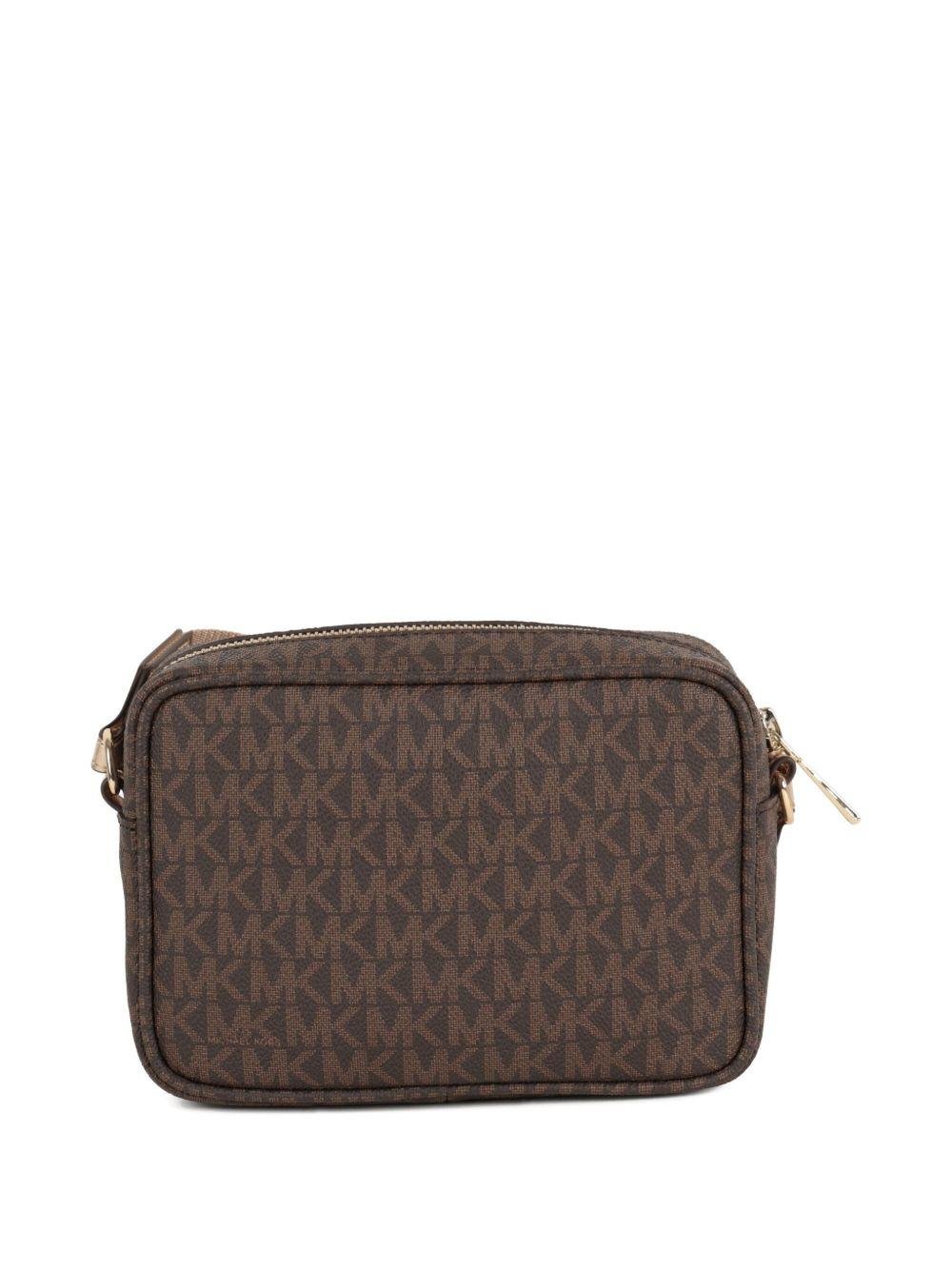 Borsa a spalla per bambina Michael Kors kids marrone con monogramma - Rubino Kids