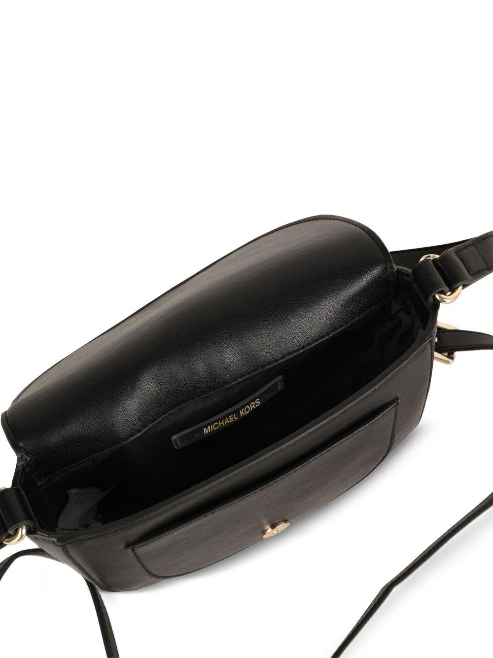 Borsa a spalla per bambina Michael Kors Kids nera con forma a mezza luna - Rubino Kids