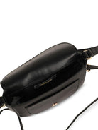 Borsa a spalla per bambina Michael Kors Kids nera con forma a mezza luna - Rubino Kids