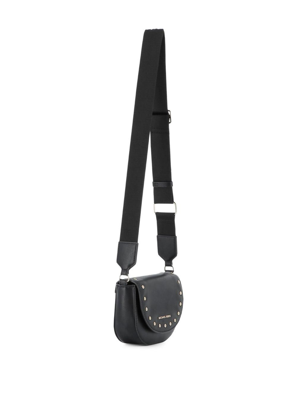 Borsa a spalla per bambina Michael Kors Kids nera con forma a mezza luna - Rubino Kids