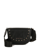 Borsa a spalla per bambina Michael Kors Kids nera con forma a mezza luna - Rubino Kids